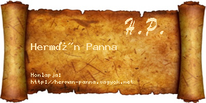 Hermán Panna névjegykártya
